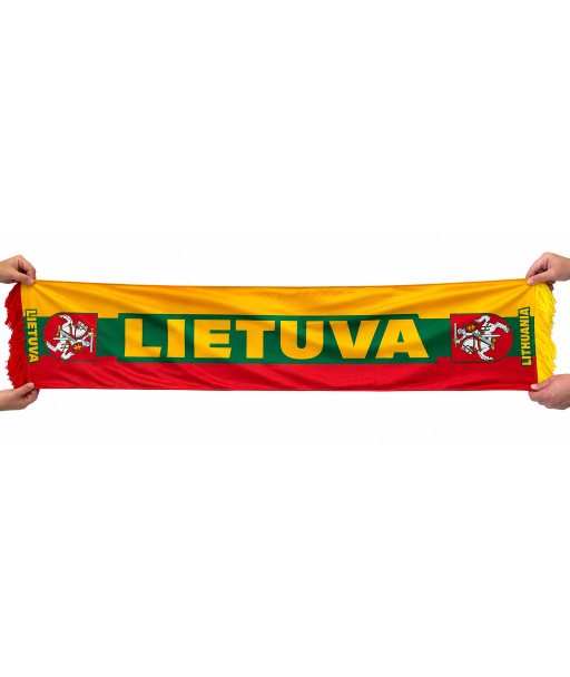 Lietuvos dvipusis sirgaliaus šalikas su Vyčiu ir kutais